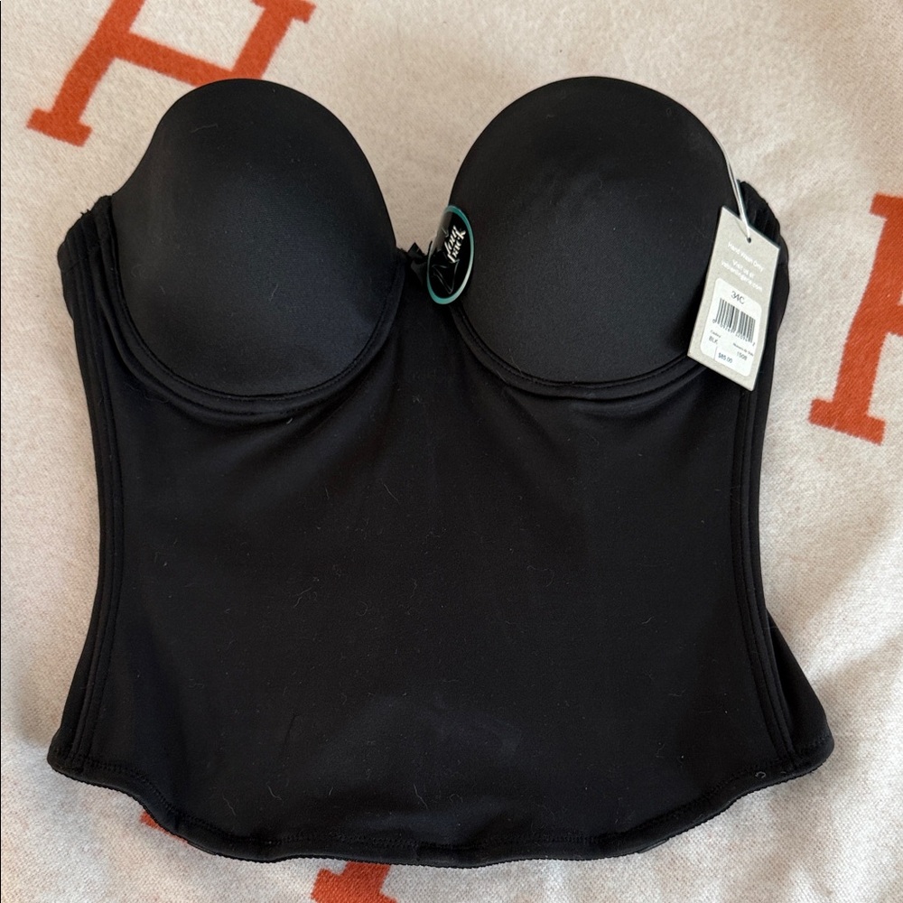Va Bien Black  Bustier Shapewear with Low Back